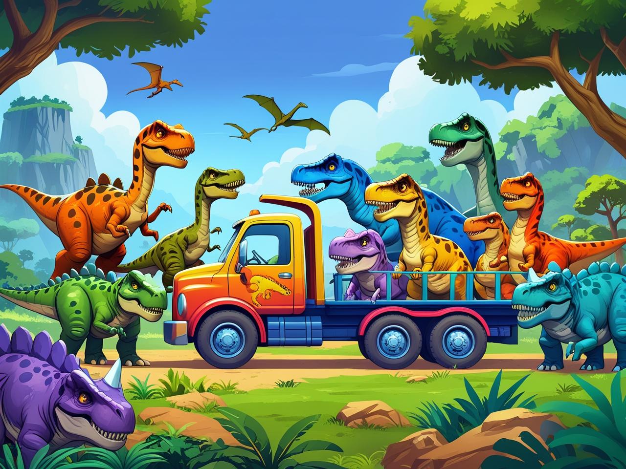 Transport Dinos To The Dino Zoo
