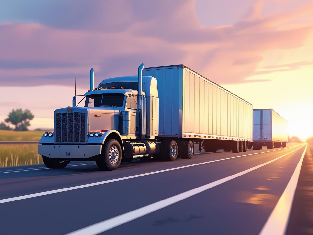 Long Trailer Truck Transport Sim