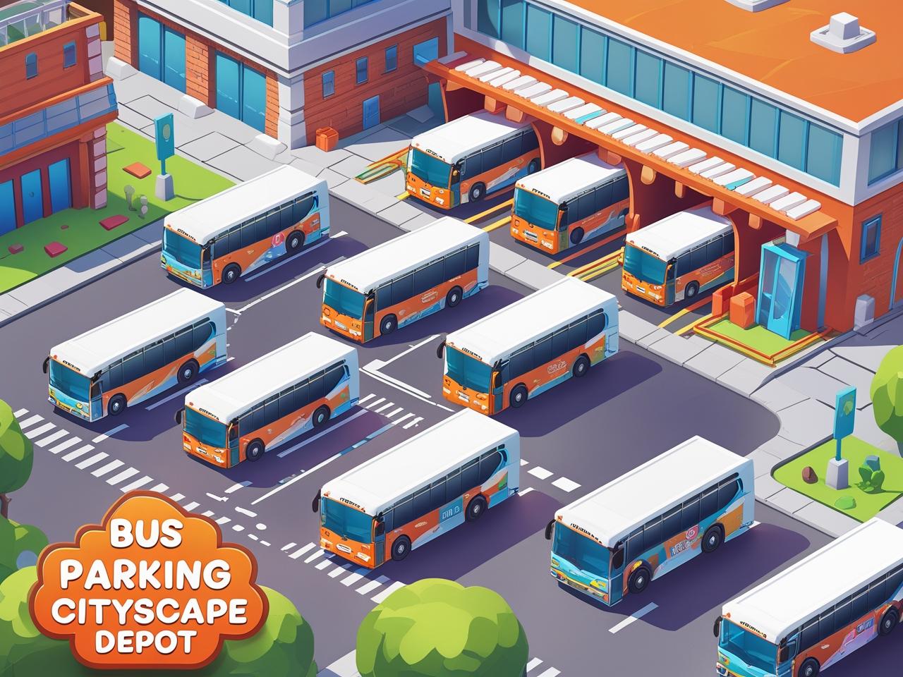 Bus Parking Cityscape Depot