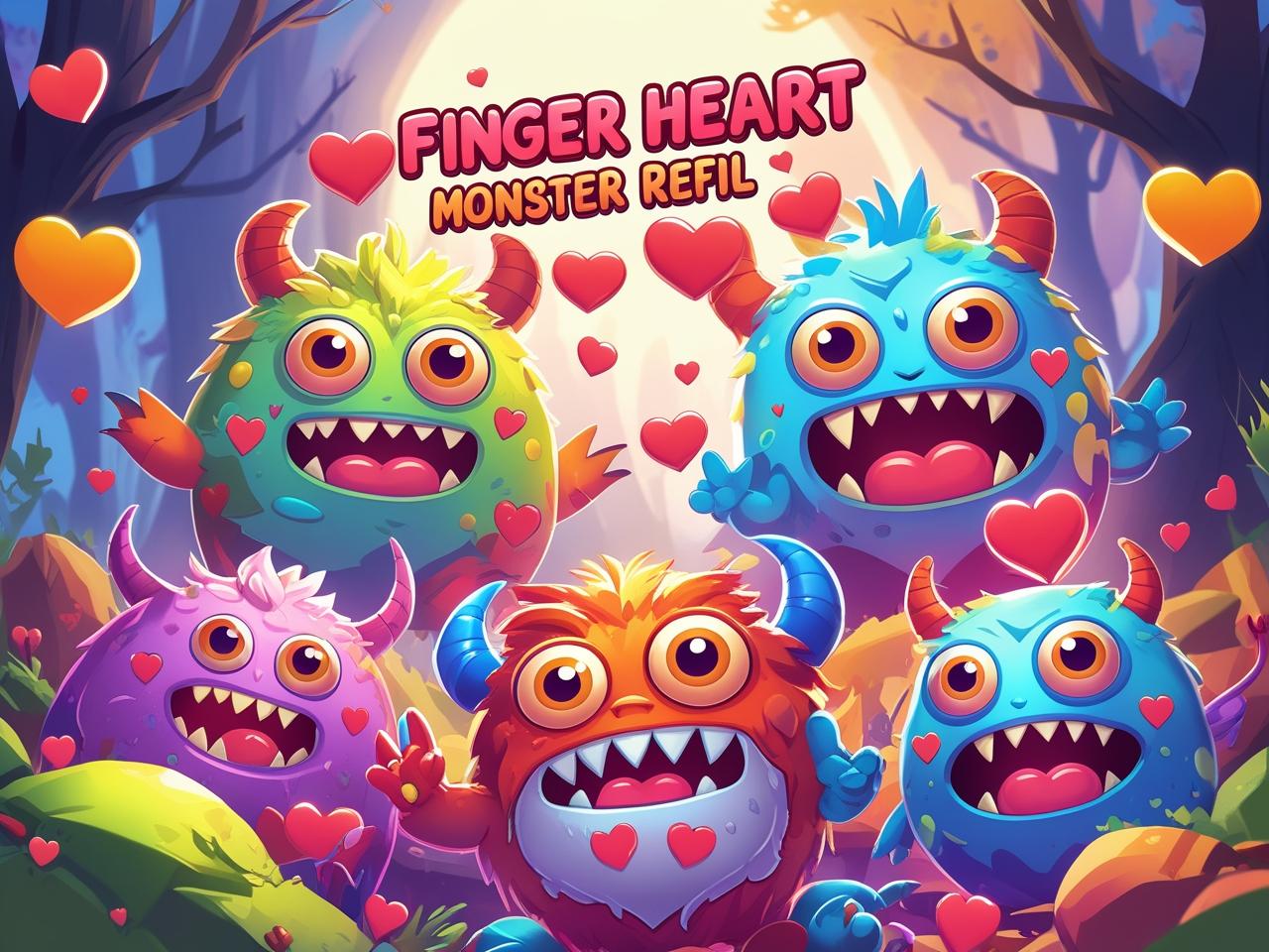 Finger Heart Monster Refil
