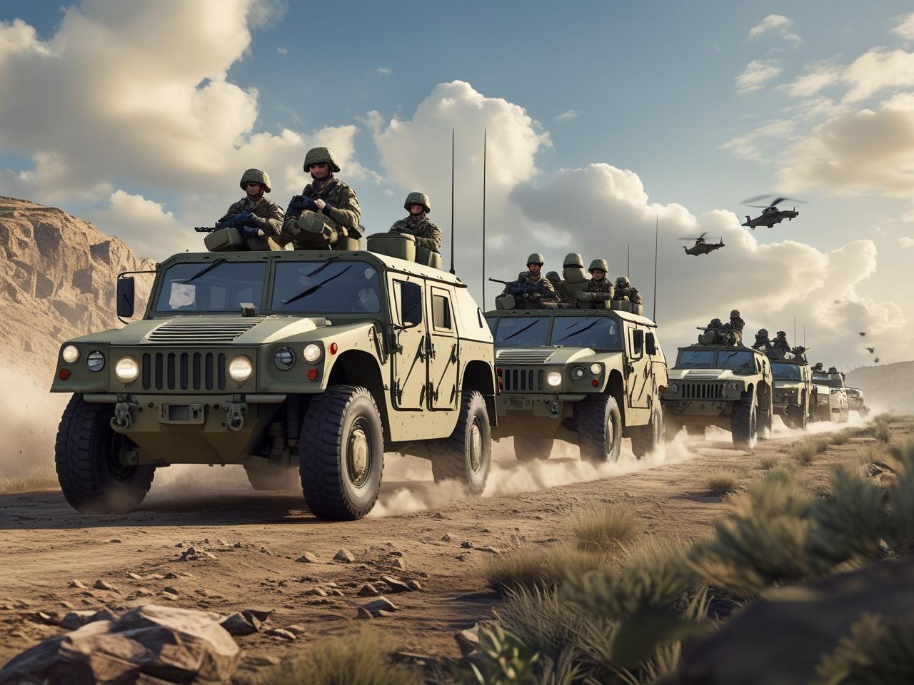Military Vehicle Driving Simulation