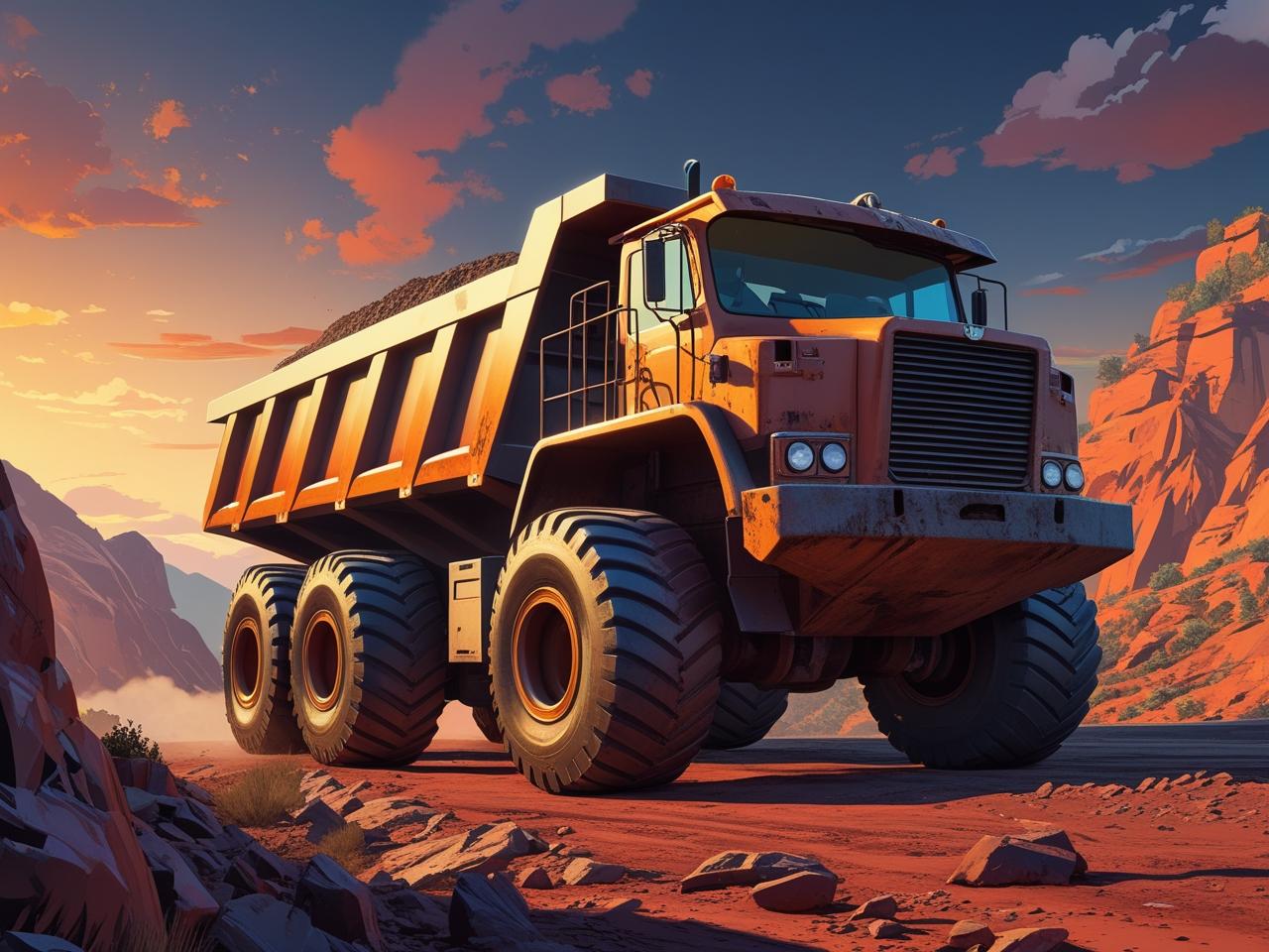 The Driver Of A Mining Truck